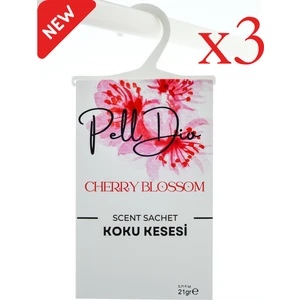 PellDio Home 3'lü Cherryblossom Dolap Kokusu Ayakkabılık ve Çekmece Kokusu Kesesi