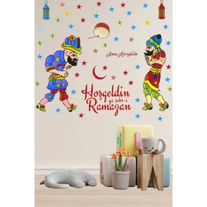 Hoş Geldin Ya Şehr-I Ramazan Ramazan Ayı Özel Hazivat Karagöz Sticker Seti