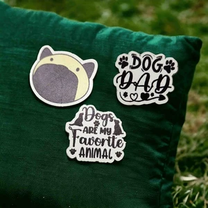 Dog Dad Ahşap Rozet Seti