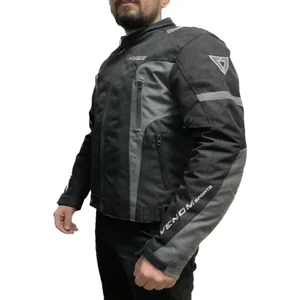 Air Racing Siyah Gri Motosiklet Montu