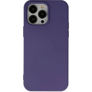 Caseart Apple iPhone15 Pro Max Içi Kadife Lansman Silikon Kılıf - Mor