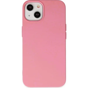 Apple iPhone 15 Plus ile Uyumlu  Içi Kadife Lansman Silikon Kılıf - Pembe