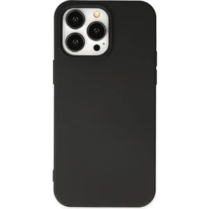 Caseart Apple iPhone15 Pro Max Içi Kadife Lansman Silikon Kılıf - Siyah
