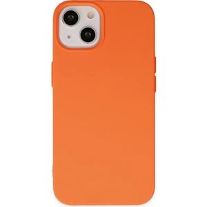 Caseart Apple iPhone15 Plus Içi Kadife Lansman Silikon Kılıf - Turuncu