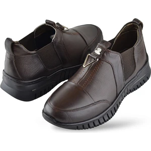 1933 Tam Ortopedik Hakiki Deri Kadın Kışlık Ayakkabı Anne Kışlık Deri Ayakkabı