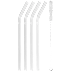 Sorrento Cam Şeffaf Pipet - Kıvrımlı