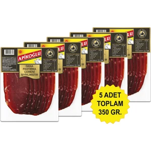 Çemeni Sıyrılmış Dilimli Dana Pastırma 70 gr Beşli Paket