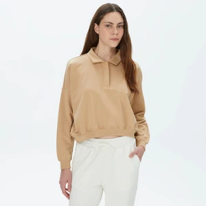 Nautıca Kadın Bej Oversıze Uzun Kollu Sweatshırt 37KE100T.2SA
