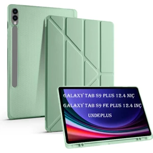 Samsung Galaxy Tab S9 Plus X810 X816 X818 Kılıf Kalem Bölmeli Trifolding Case