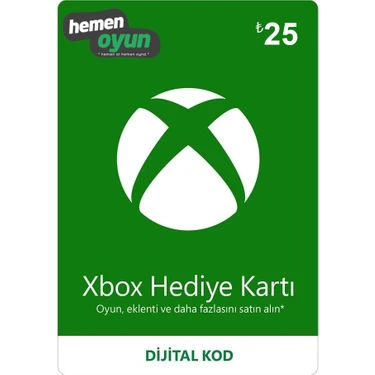 Xbox 25 Tl Hediye Kartı Bakiye
