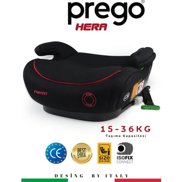 Prego Hera 15-36 kg Emniyet Kemeriyle Kullanılabilen Isofixli Yükseltici Oto