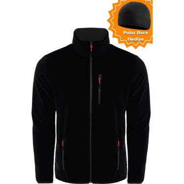 Ghassy Co. Ghassy Co.Erkek Pro Rüzgar Geçirmez 5 Cepli Outdoor Tam Fermuarlı Polar Ceket