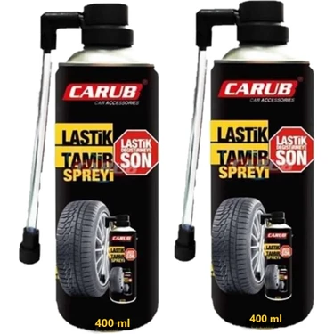 Carub Lastik Tamir Köpüğü 400 ml 2 Adet - 400 ml Lastik Tamir Spreyi 2