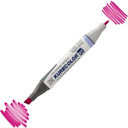 Kurecolor Twin S Marker KC3000 Çift Uçlu Grafik Markörü NO:229 Dark Pink