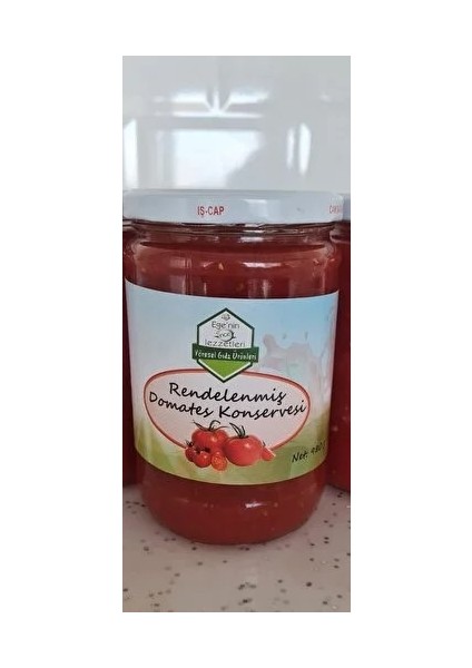 Rendelenmiş Domates Konservesi