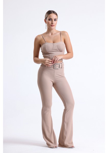 Kemer Detaylı Ottoman Pantolon | PNT34753 Bej fiyatları