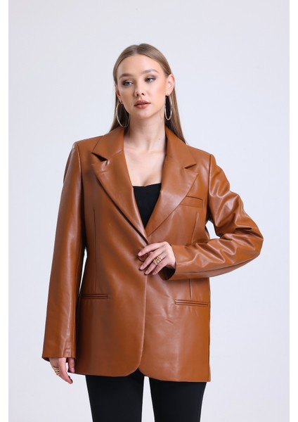 Kadın Suni Deri Ceket Büyük Beden Mevsimlik Kullanım İçin Şık Seçim fiyatları