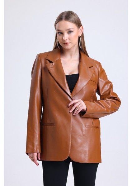 Kadın Suni Deri Ceket Büyük Beden Mevsimlik Kullanım İçin Şık Seçim modelleri