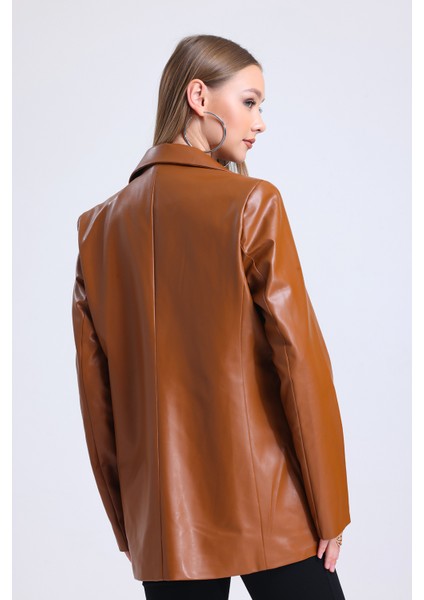Kadın Suni Deri Ceket Büyük Beden Mevsimlik Kullanım İçin Şık Seçim indirimleri