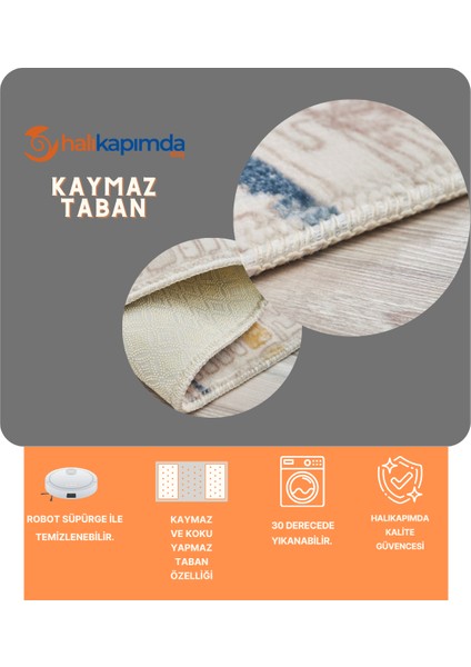 Kaymaz Taban Vizon Yıkanabilir Kesme Yolluk Peluş Halı 100 x 200 cm fiyatları
