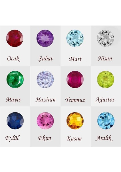 925 Ayar Gümüş Yüzük Rose Kaplama Isimli Doğum Taşı Yonca Yüzük modelleri