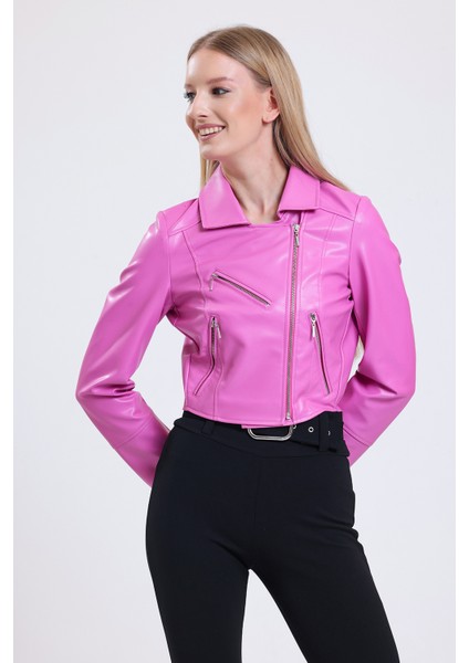 Fermuar Detaylı Sunı Deri Motorcu Montu | CKT34499 fiyatları