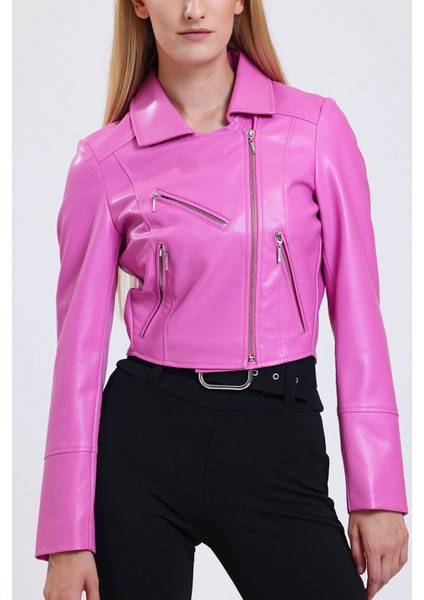 Fermuar Detaylı Sunı Deri Motorcu Montu | CKT34499 fırsatları