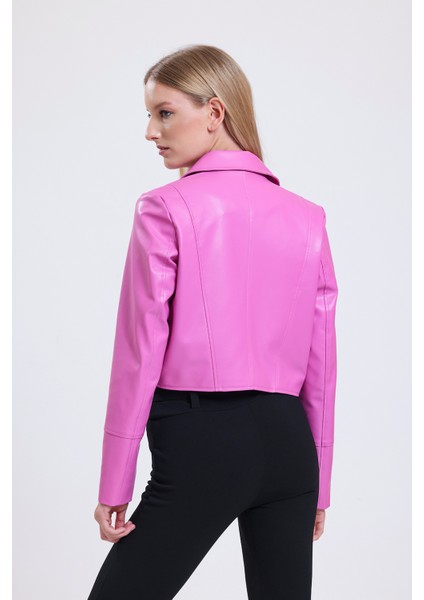 Fermuar Detaylı Sunı Deri Motorcu Montu | CKT34499 indirimleri