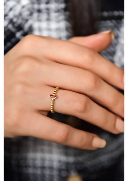 925 Ayar Gümüş Yüzük Gold Kaplama Ayarlanabilir Zirkon Taşlı, Baget Doğum Taşlı Yüzük modelleri