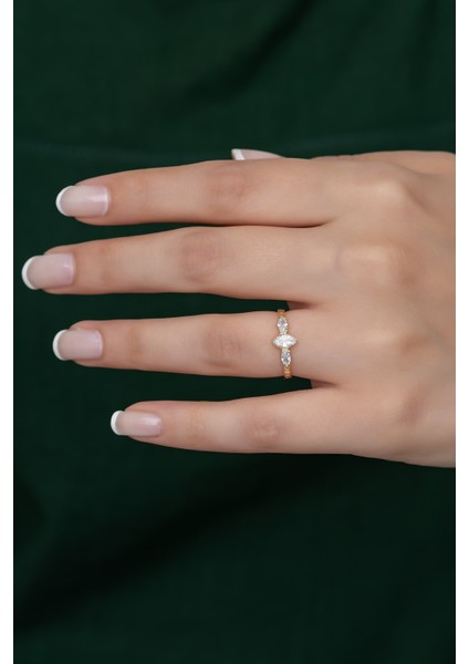 Gümüş Prenses Yüzük Renkli Taşlı Ayarlanabilir Ölçü. Altın Kaplama 925 Ayar Gümüş Yüzük fiyatları