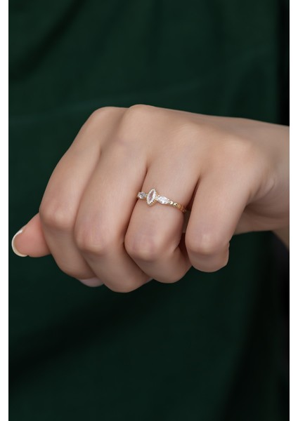 Gümüş Prenses Yüzük Renkli Taşlı Ayarlanabilir Ölçü. Altın Kaplama 925 Ayar Gümüş Yüzük fırsatları