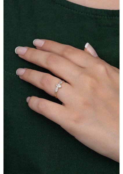 Gümüş Prenses Yüzük Renkli Taşlı Ayarlanabilir Ölçü. Altın Kaplama 925 Ayar Gümüş Yüzük indirimleri