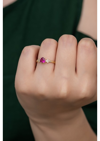 Gümüş Prenses Yüzük Renkli Taşlı Ayarlanabilir Ölçü. Altın Kaplama 925 Ayar Gümüş Yüzük fırsatları