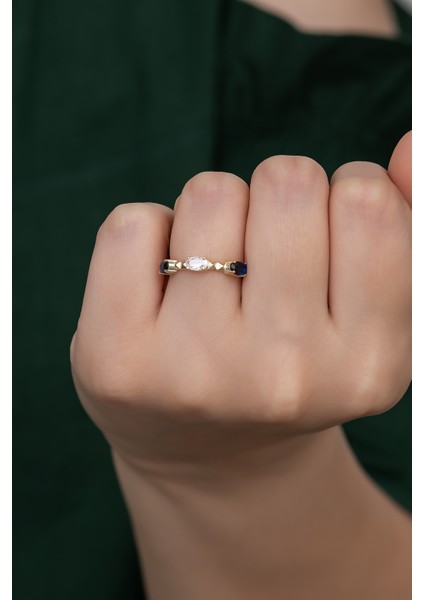 Gümüş Prenses Yüzük Renkli Taşlı Ayarlanabilir Ölçü. Altın Kaplama 925 Ayar Gümüş Yüzük fırsatları