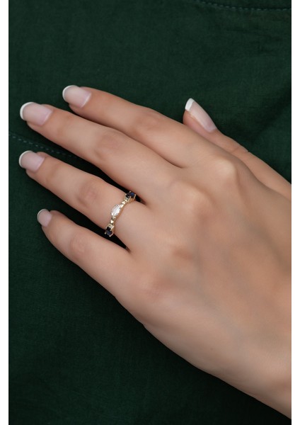 Gümüş Prenses Yüzük Renkli Taşlı Ayarlanabilir Ölçü. Altın Kaplama 925 Ayar Gümüş Yüzük indirimleri