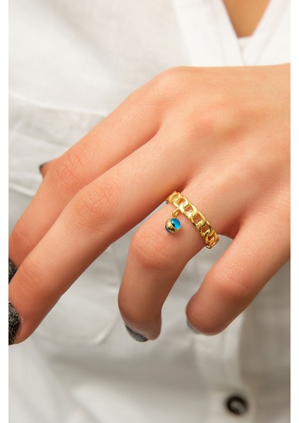 925 Ayar Nazar Boncuklu Gümüş Yüzük fiyatları