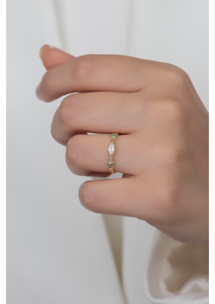 Gümüş Prenses Yüzük Renkli Taşlı Ayarlanabilir Ölçü. Altın Kaplama 925 Ayar Gümüş Yüzük fiyatları