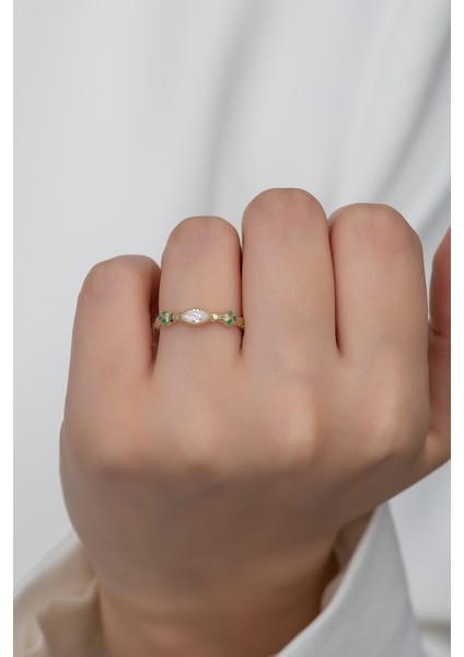 Gümüş Prenses Yüzük Renkli Taşlı Ayarlanabilir Ölçü. Altın Kaplama 925 Ayar Gümüş Yüzük indirimleri