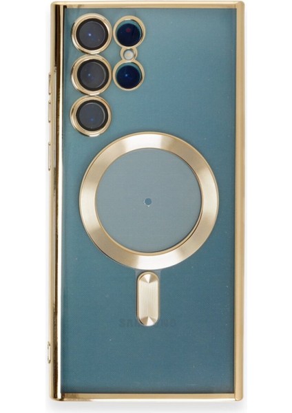 Samsung Galaxy S22 Ultra Kılıf Kamera Lens Korumalı Renkli Magsafe Şeffaf Kapak