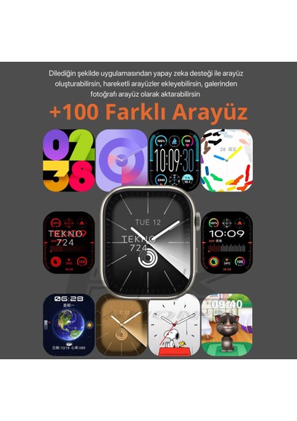 Reeder Uyumlu Akıllı Saat Konuşma Özellikli Amoled Ekran