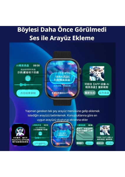 Reeder Uyumlu Akıllı Saat Konuşma Özellikli Amoled Ekran