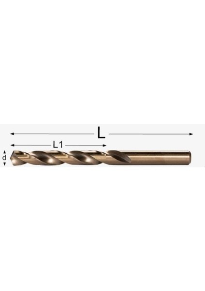 Drillcraft 1,70MM Hss-E Co Altın Seri Matkap Ucu Paslanmaz Ucu (10'lu)