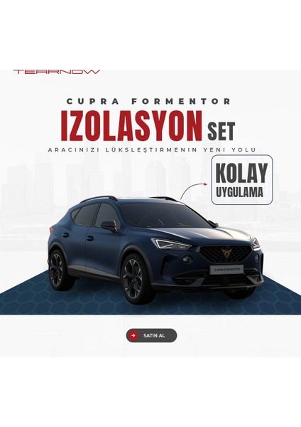 Cupra Formentor (2020-2024) Torpido-Kapı Içi Izolasyon Seti - Siyah