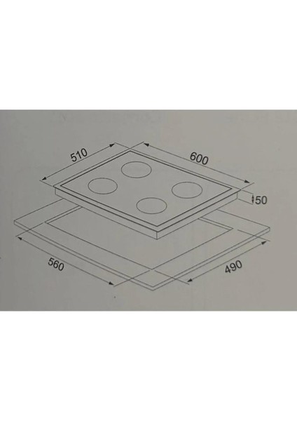 Gls 640 Kahverengi Cam Ocak