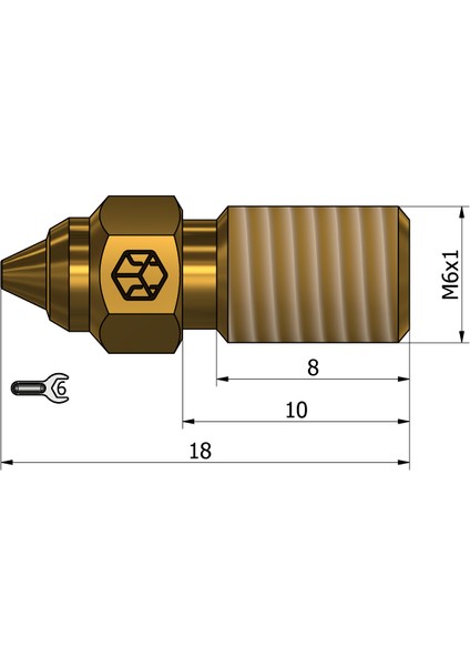 0.6mm Csa Neptune 4/4 Pro Nozzle