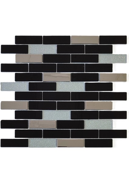 Mutfak Tezgah Arası ve İç Dekorasyonda Tüm Yüzeyler İçin Kristal Cam Mozaik. Cam Ölçüsü: 23X73X4 Mm. File Ölçüsü: 30X30 Cm. ( 1 Koli = 11 File Karo = 1 m2 fiyatıdır )