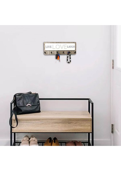 Kahverengi Desenli Live Love Lough Yazılı Anahtarlık Süs indirimleri