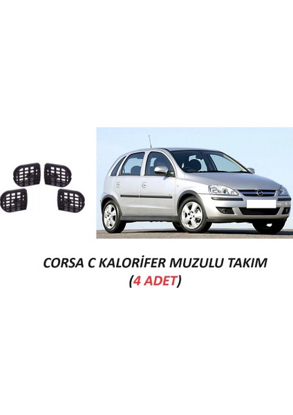 MUGA Opel Corsa C Kalorifer Muzul Izgarası 4'lü Takım-4 Adet