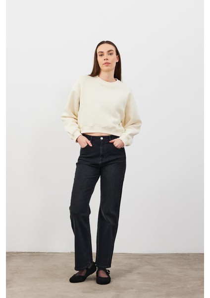 Kadın Wanda Black Wide Leg Jean Pantolon fiyatları