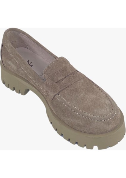 78-02-75001 Kadın Nubuk Deri Vizon Loafer